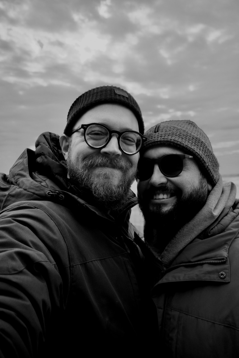 Charlie and I in Lincoln City, February 2025