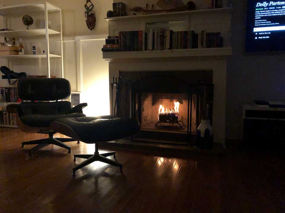 View from the couch on most nights