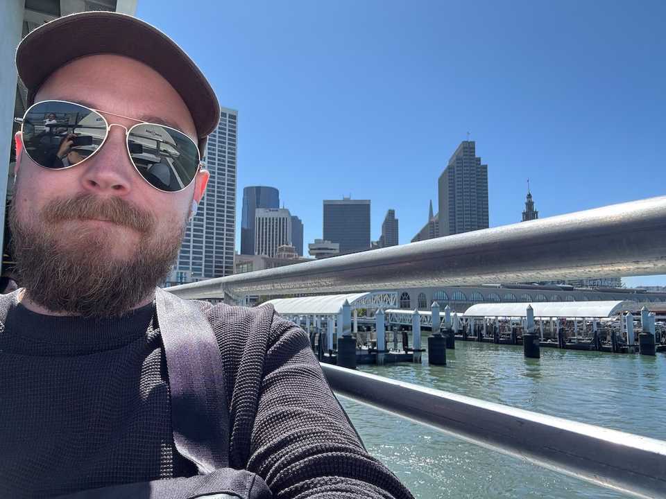Me on the ferry to Oakland