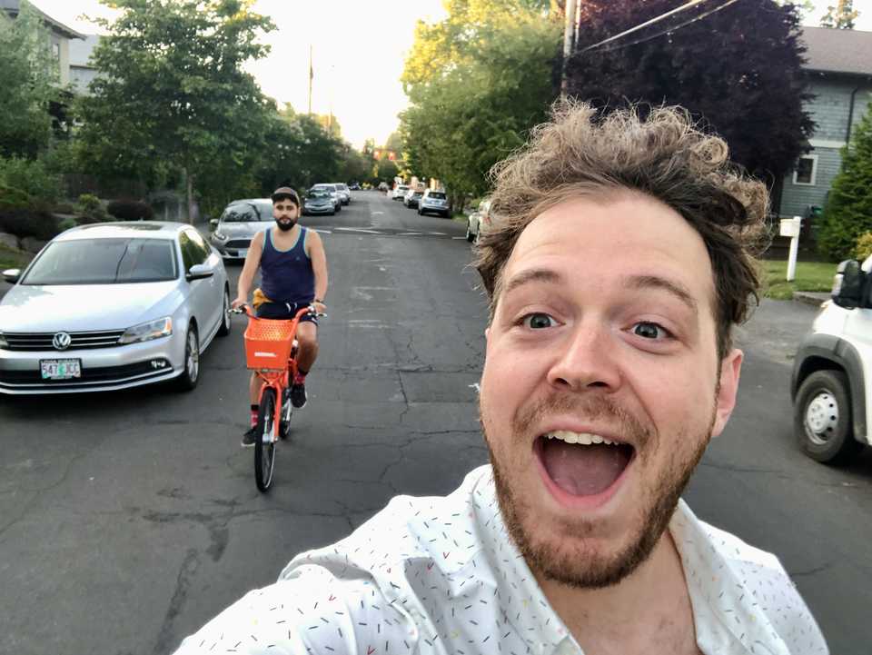 Charlie's First Bike Ride in Portland