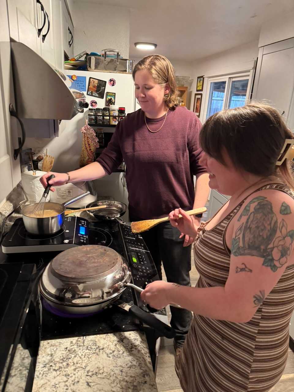 Sam and Claire in the Kitchen