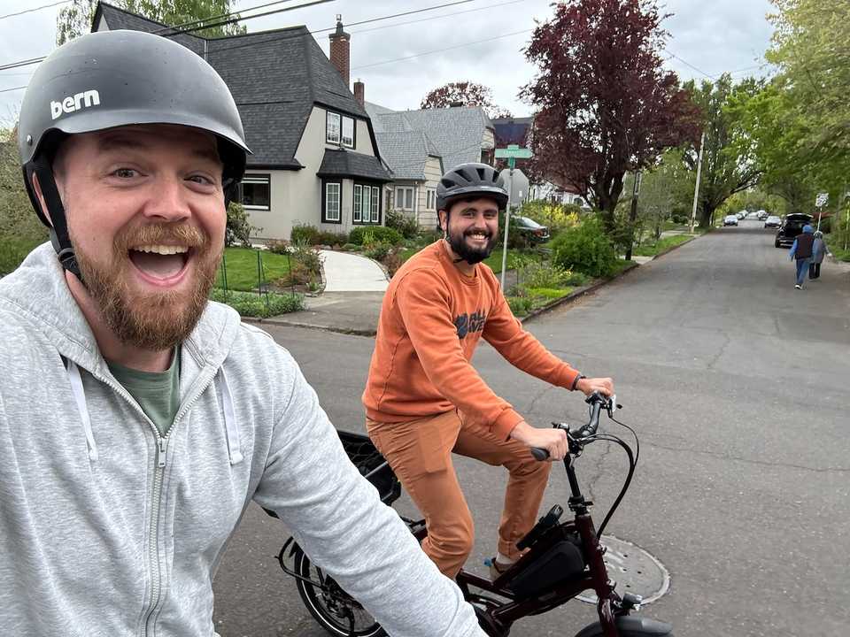 Charlie's inaugural bike ride