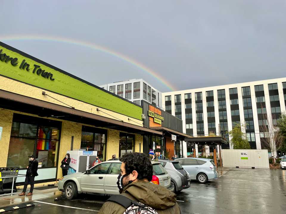 A nice rainbow outside of New Seasons