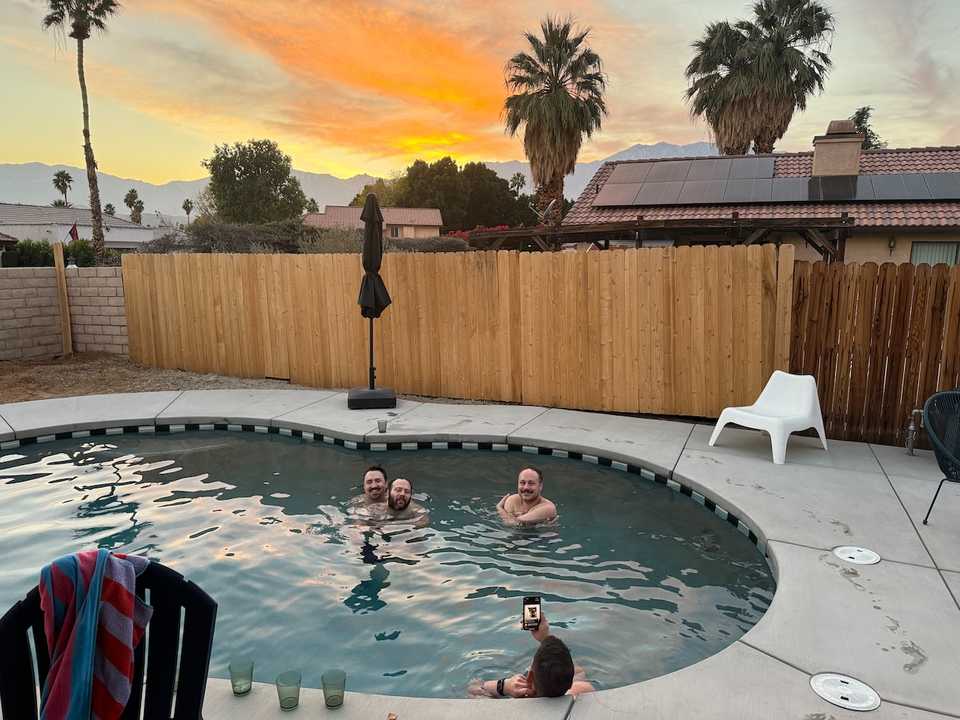 Sunset swimming | Palm Springs