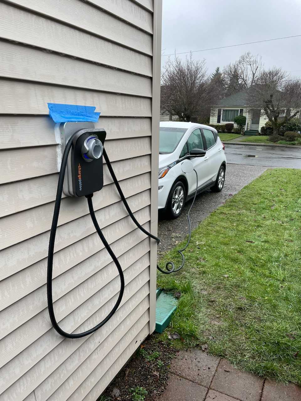 Installed a fancy car charger for our new Chevy Bolt