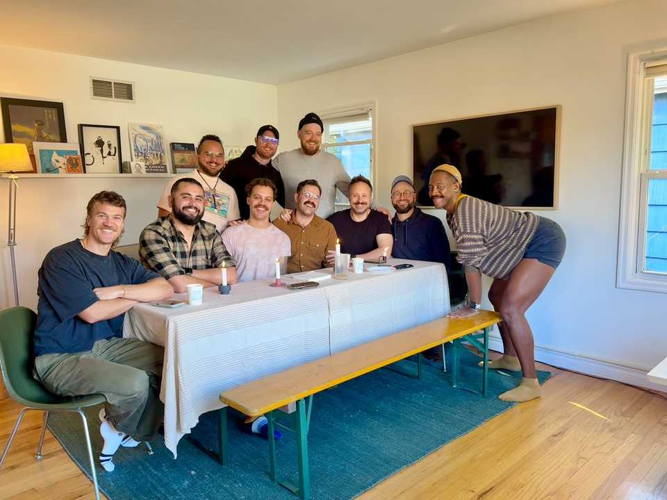 Group photo of most of the gays that showed up