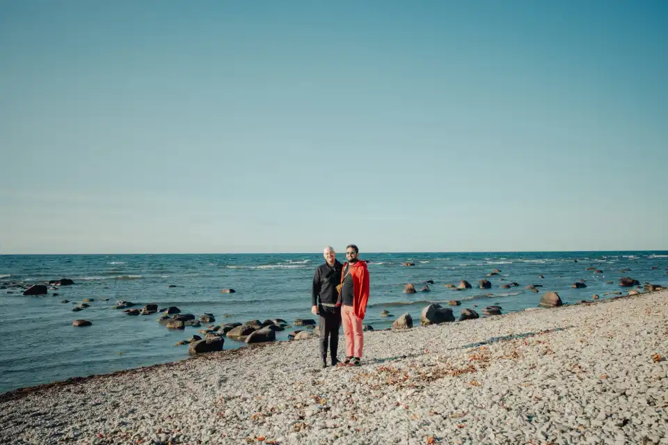 Us at the beach in Visby